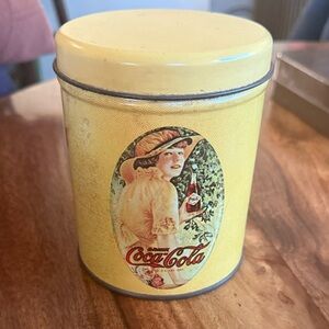 Coca Cola Vintage Yellow Tin